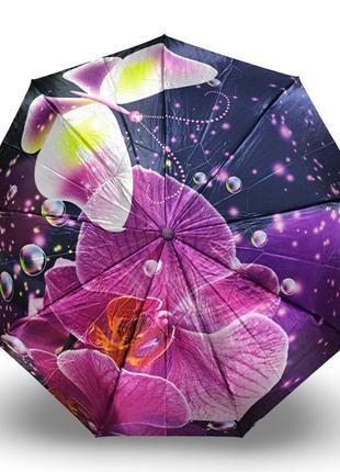 Жіноча парасоля frei regen напівавтомат орхідея атлас #090813 фото