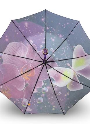 Жіноча парасоля frei regen напівавтомат орхідея атлас #090815 фото