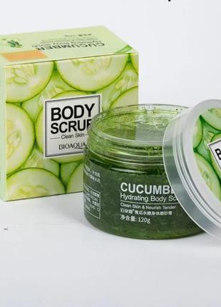 Скраб для тела с экстрактом огурца bioaqua cucumber hydrating body scrub