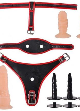 Страпон потрійний female harness ultra 5