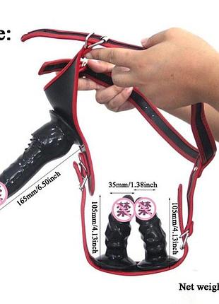 Страпон потрійний female harness ultra 3
