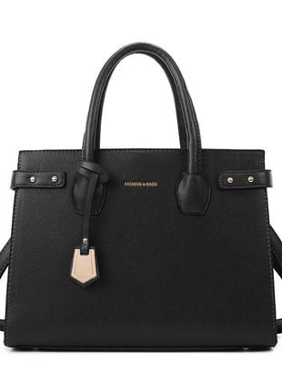 Женская вместительная сумка с ручками, классическая сумочка экокожа4 фото