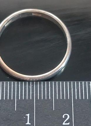 Кольцо обручальное серебро 916 пробы.2 фото