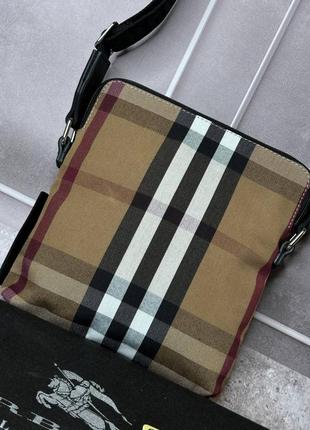 Сумка burberry через плече коричнева s 068-13 фото