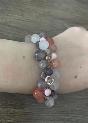 Браслет с камнями кварца