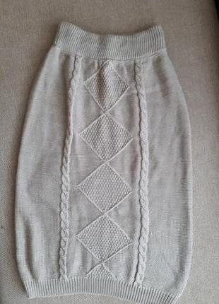Костюм плетеный юбка миди мирер с широкими рукавами цвет мокко5 фото