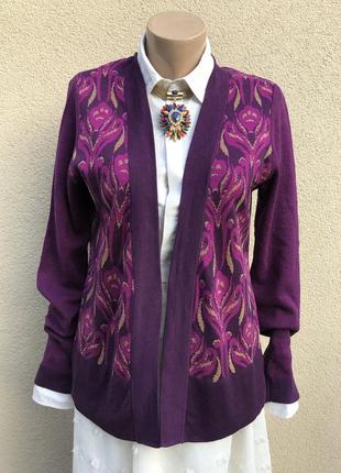 Трикотажный кардиган,кофта,шелк-хлопок,coldwater creek.