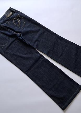 Женские тёмно-синие расклешенные джинсы burberry клеш3 фото