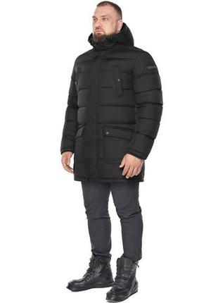 Универсальная зимняя мужская куртка чёрного цвета модель 634111 фото