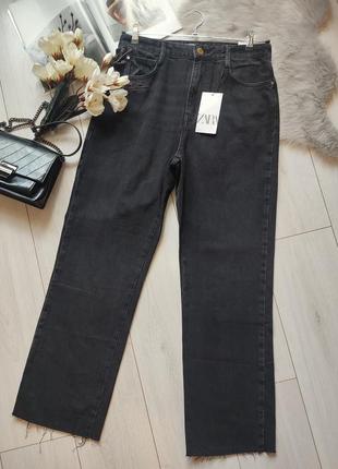 Прямые джинсы с высокой посадкой zara, 42р, оригинал5 фото