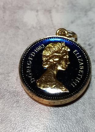 Коллекционная монета кулон золото