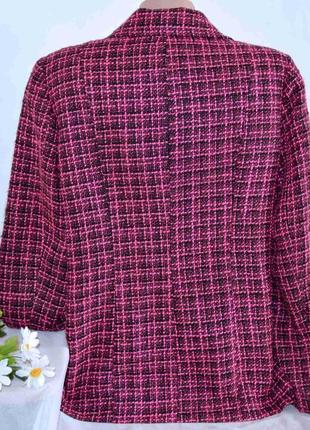 Брендовый розовый пиджак жакет блейзер с карманами wardrobe шерсть2 фото