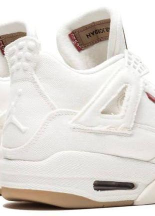 Кросівки air jordan 4 levi's 'white denim'2 фото