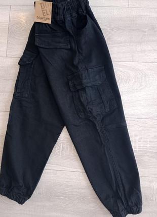 Дитячі джинси карго баггі 122-164 брюки штаны карго джоггеры джинсы6 фото