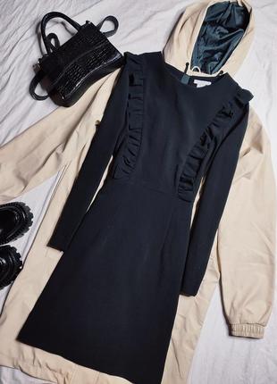 H&m платье черное с длинным рукавом классическое нарядное праздничное