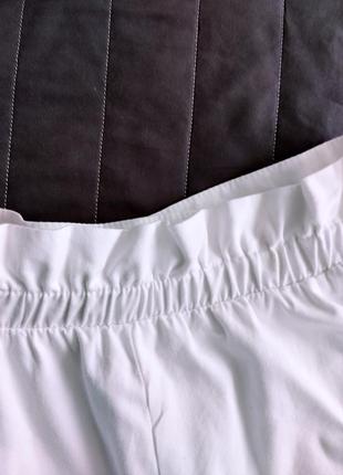 Белые коттоновые шорты,высокая талия (100% хлопок)9 фото