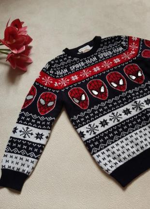 Новогодний свитер marvel spider man 5-6р. 110см от primark6 фото