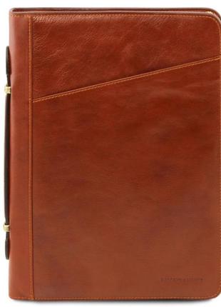 Эксклюзивная кожаная папка для документов tuscany leather costanzo tl141295 (мед)1 фото