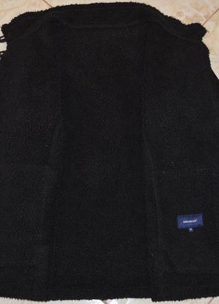 Брендовая черная дубленка с карманами дафлкот casualclub акрил6 фото