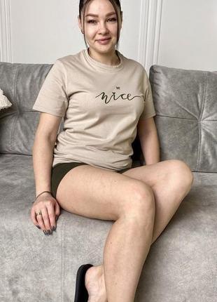 Піжама жіноча футболка з шортами2 фото