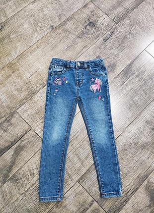 Джинси вузькі, скінні, denim co, р. 104-110, 4-5 роки, довжина 59см