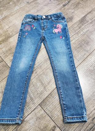 Джинси вузькі, скінні, denim co, р. 104-110, 4-5 роки, довжина 59см8 фото