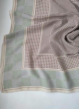 Винтажный шелковый платок bally с монограммой, швейцария2 фото