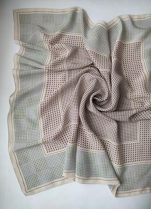 Винтажный шелковый платок bally с монограммой, швейцария5 фото