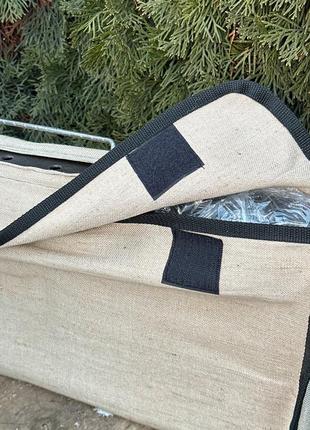Чехол для мангала-чемодана на 10 шампуров белый4 фото