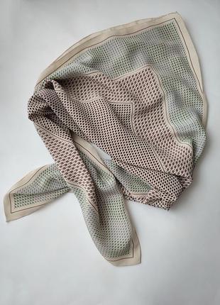Винтажный шелковый платок bally с монограммой, швейцария8 фото