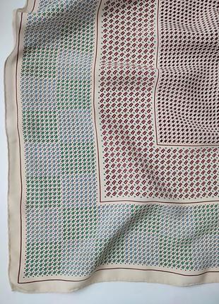 Винтажный шелковый платок bally с монограммой, швейцария9 фото