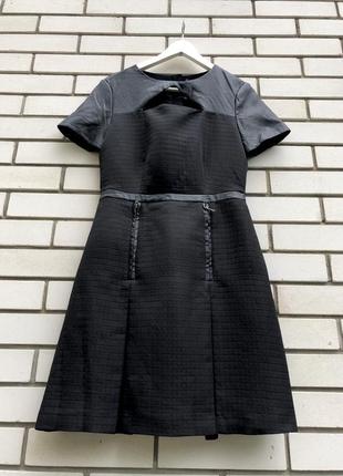 Комбіноване,стеганное плаття з шкіряними деталями,w118-walter baker