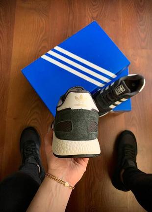 👟кросівки жіночі adidas originals iniki fleece termo dark gray & black👟6 фото