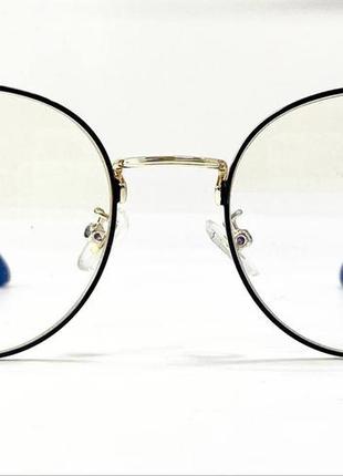 Корректирующие очки для коррекции зрения унисекс компьютерные круглые гарри поттер в металлической оправе3 фото