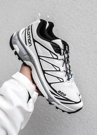 Мужские весенние спортивные кроссовки в стиле salomon xt 6 white саломон белые 41-4510 фото