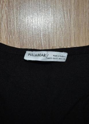 Pull&bear черное платье на пуговицах4 фото