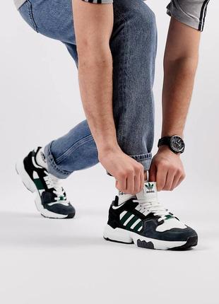 Мужские кроссовки adidas originals zx torsion white green6 фото