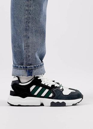 Мужские кроссовки adidas originals zx torsion white green7 фото