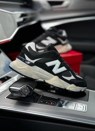 Мужские кроссовки new balance 9060 black white1 фото