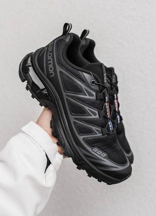 Мужские весенние спортивные кроссовки в стиле salomon xt 6 black саломон черные5 фото