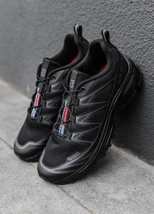 Мужские весенние спортивные кроссовки в стиле salomon xt 6 black саломон черные