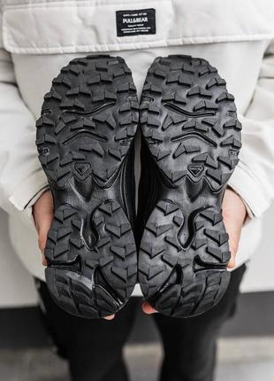 Мужские весенние спортивные кроссовки в стиле salomon xt 6 black саломон черные3 фото