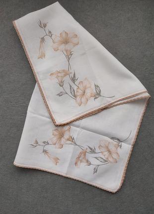 Вінтажна батистова носова хустка, хустинка з  квітами perofil5 фото
