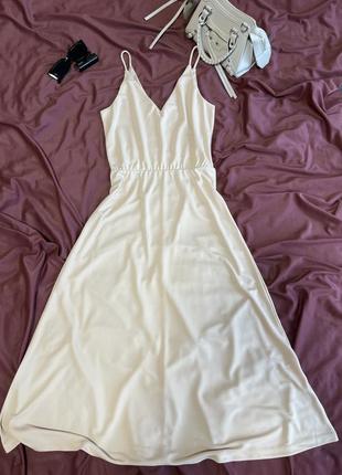 Нежная миди-платье на бретелях h&amp;m2 фото