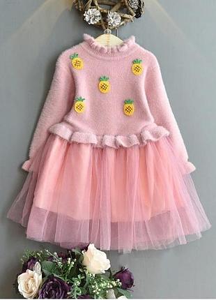 Сукня "ананас травка" ріжева