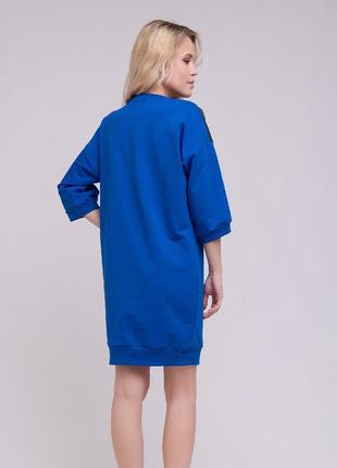 Синя сукня джемпер2 фото