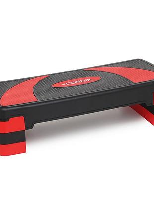Степ-платформа 3-ступенчатая cornix 78 х 29 х 10-20 см xr-0185 black/red