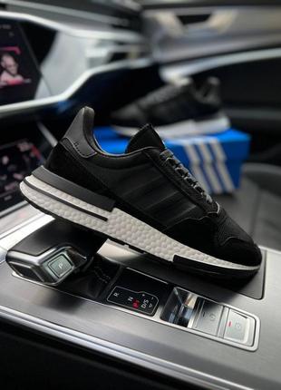 Мужские кроссовки adidas originals zx 500 black white