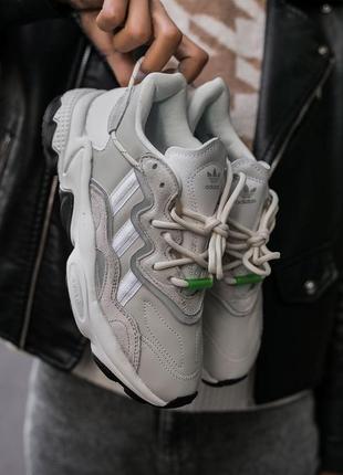 Женские кроссовки adidas ozweego “sweet grey/green”