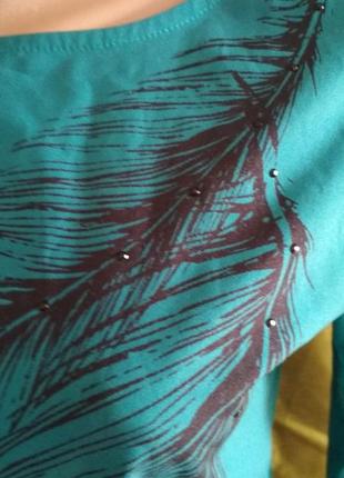 Красивая блуза цвета морской волны2 фото